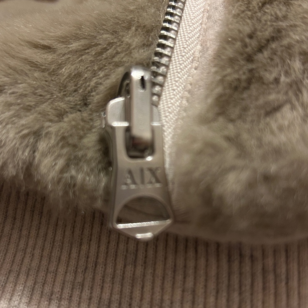 Armani Exchange Beige Faux Fur Vest - Picture 7 of 9